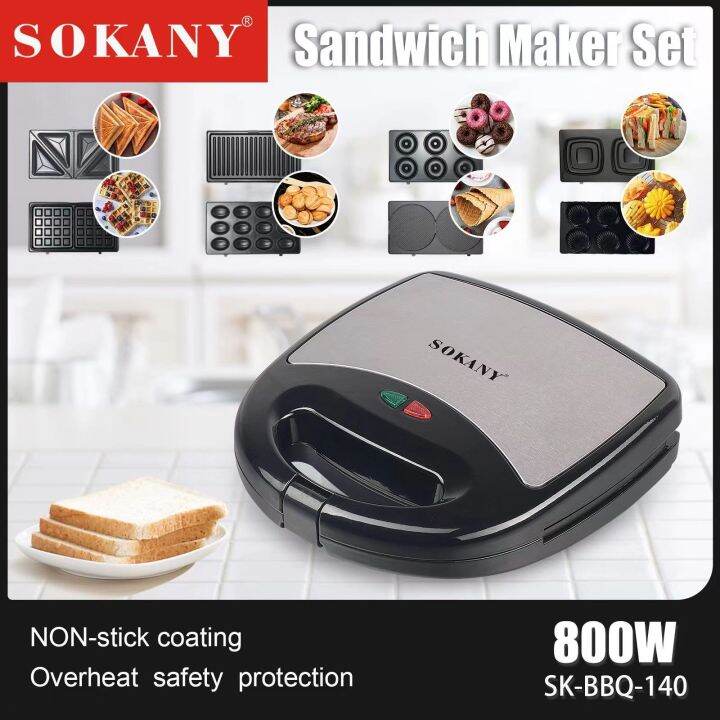 8 in 1 Breakfast Machine For Waffles, Hash Browns, Sandwich ，Toaster Baking or Any Breakfast
