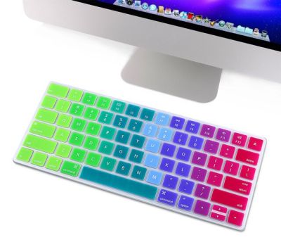 Rainbow Gradient Magic Keyboard Cover Silicone Skin Protective Film For Apple Magic Keyboard 2 2015 A1644 US Keyboard Version Keyboard Accessories