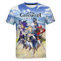 2023อะนิเมะเกม genshin พิมพ์3D เสื้อยืดผู้หญิงผู้ชายแฟชั่น Casual streetwear Tees PLUS ขนาดสไตล์ฮาราจูกุ TOP