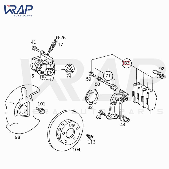 benz-ผ้าเบรค-หน้า-textar-เบนซ์-รุ่น-clk-w208-e-class-w210-e200-e230-e240-slk-r170-slk200-slk230-เบอร์-2166404-oe-002-420-44-20-ate-13046070862-bendix-571877b-trw-gdb1205-ผ้าเบรก