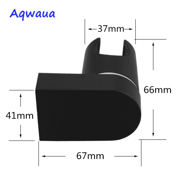 aqwaua-shower-head-holder-bracket-stand-2-position-for-bathroom-use-standard-size-bath-accessories-matt-black-abs-plastic