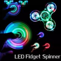 【Zhaozhao】ไจโร ของเล่น LED Fidget Spinner เรืองแสงในที่มืด ของเล่นบีบอัดนิ้วมือ ของเล่นเด็ก แฮนด์สปินเนอร์