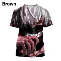 2023 Customized Fashion New 3D HD Tokyo Ghoul Anime Character T-shirt Casual Round Neck Short Sleeve Top，Contact the seller for personalized customization