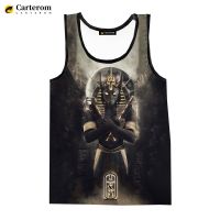 2023 New Ancient Egyptian Egypt God Pharaoh Tank Tops Mens Clothing Harajuku Streetwear Oversized Tops Sleeveless Shirts