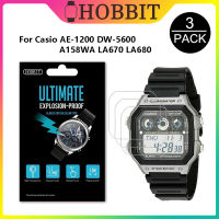 3ชิ้นนาฬิกาป้องกันหน้าจอสำหรับ Casio AE-1200 DW-5600 A158WA LA670 LA680ฟิล์ม