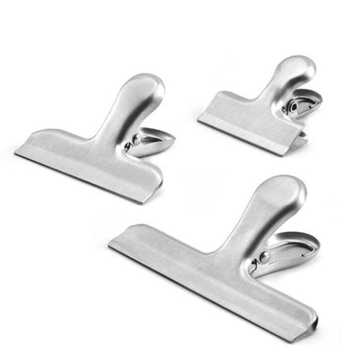 Stainless Steel Bag Clips Bag Locker Metal Clamp Pins Office Paper