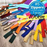 100cm #5 Zip ซิป (มีให้เลือกหลายสี) ซิปตัด ซิปไนล่อน ซิปพลาสติก ซิปหลา ฟันเบอร์ 5 (สินค้าพร้อมส่งจากไทย)