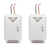 2Pcs 12V Propane Butane Combustible Gas Leak Alarm Detector Sensor LED Flash Alarm Sound Motor Alarm Home Security