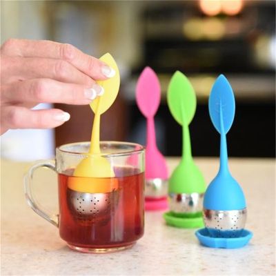 【CC】✖▲✓  Infuser Silicone Handle Strainer Teaware Spice Filter Diffuser Sieve Accessories