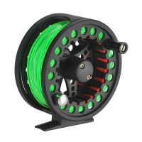 Reel Fishing 2 1BB Large Arbor Fly Fishing Reel Lightweight CNC Machined Aluminum Alloy Fly Fishing Reel with Line