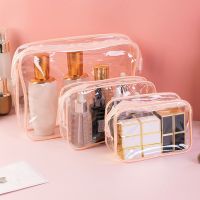 ▣ Men Women PVC Transparent Cosmetic Bag Clear Zipper Makeup Bags Organizer Travel Bath Wash Toiletry Storage Bags Make Up Case