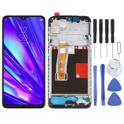 หน้าจอ TFT LCD สำหรับ OPPO Realme 5 Pro/realme Q RMX1971 Digitizer ประกอบเต็มรูปแบบพร้อมกรอบ