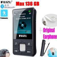 RUIZU X55เครื่องเล่น MP3บลูทูธ8Gb คลิปมินิพร้อมส่วนค้ำยันหน้าจอ FM บันทึก E-Book นาฬิกาเครื่องนับก้าว