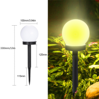 Solar Tube Lights Solar Garden Decoration Outdoor Solar Acrylic Bubble Light Waterproof RGB Color Changing LED Solar Lights