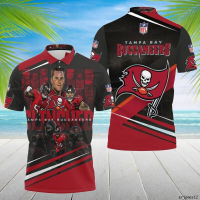 Flag Skull Tampa. Bay Buccaneers Clinched AOP Premium Polo Shirt Mens S-5XL{plenty}