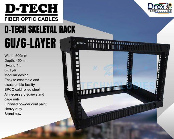 D-TECH 6U/6-Layer Skeletal Rack (Disassembled) | Lazada PH