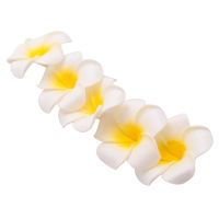 500Pcs White Foam Hawaiian Frangipani Artificial Plumeria Flower Petals Cap Hair Hat Wreath DIY Wedding Decoration 5cm