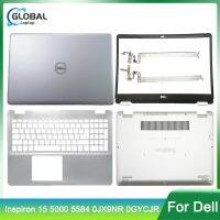 New For Dell Inspiron 15 5000 5584 Laptop LCD Back Cover/Front Bezel/Hinges/Palmrest/Bottom Case 0GYCJR 0G6JGN 0J0MYJ Silvery