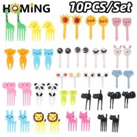 Mini Forks Party Decor Animal Farm Fruit Fork Mini Cartoon Children Snack Cake Dessert Food Fruit Pick Toothpick Bento Lunches