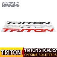 เหมาะสำหรับไทรทัน L200โครเมี่ยม3D รถยนต์ตราโลโก้สัญลักษณ์ตัวอักษรฮูดสไตล์สติกเกอร์รถอุปกรณ์เสริมรถยนต์ถ้อยคำ3D ตัวอักษรอุปกรณ์ที่ตัดโครเมี่ยม