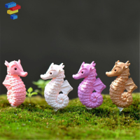 Dcapoknk 4pcs New Miniature dollhouse บอนไซ Fairy Garden ภูมิทัศน์น่ารัก seahorse Decor