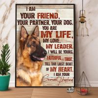 Funny Retro Tin Signs German Shepherd I Am Your Friend Your Partner Vintage Home Wall Decoration Metal Plaques  Power Points  Switches Savers