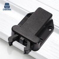 2 Pcs White Door Catches Black Push To Open Hidden Kitchen Cabinet Catches Door Closers for Drawer Wardrobe Furniture Hardware