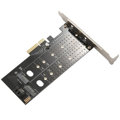 Dual M.2 Pcie Adapter, M2 Ssd Nvme (M Key) Or Sata (B Key) 22110 2280 2260 2242 2230 To Pci-E 3.0 X 4 Host Controller Expansion Card For Desktop Pci Express Slot