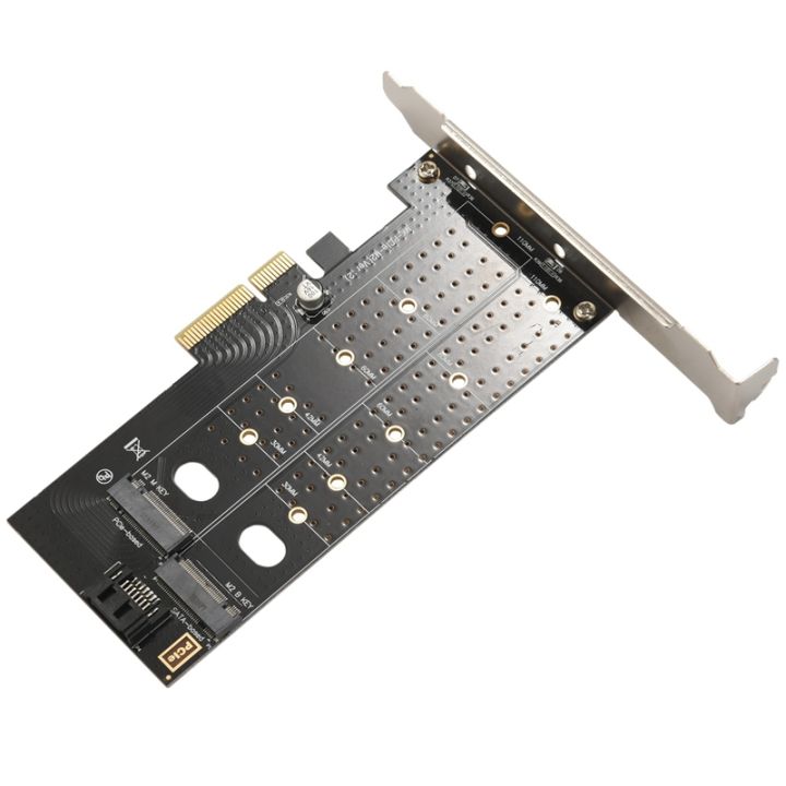 dual-m-2-pcie-adapter-m2-ssd-nvme-m-key-or-sata-b-key-22110-2280-2260-2242-2230-to-pci-e-3-0-x-4-host-controller-expansion-card-for-desktop-pci-express-slot