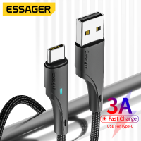 Essager สาย USB Type C 3A Fast Charge โทรศัพท์มือถือสายชาร์จสำหรับ Xiaomi 12 Redmi หมายเหตุ 11 10 Pro Samsung Oneplus สายข้อมูล-ganekd