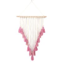 THLT1B Bohemian Pink Fringed Tapestry Wall Decoration Nordic Craft Jewelry Home Decoration Wedding Wall Hanging for Girls Room Living Room