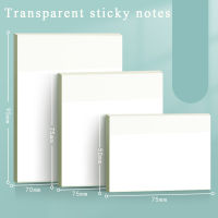 【CW】Transparent Sticky Notes Memo Pad Waterproof Self-Adhesive Bookmark Marker Memo Sticker Paper Office School Supplies Stationery