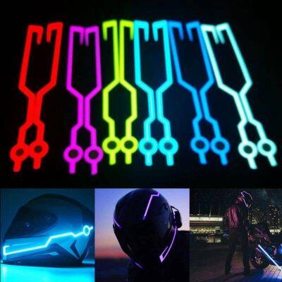 1set Motorcycle Helmet Night Riding LED Light Strip Signal Flashing Stripe Sticker led sticker helmet