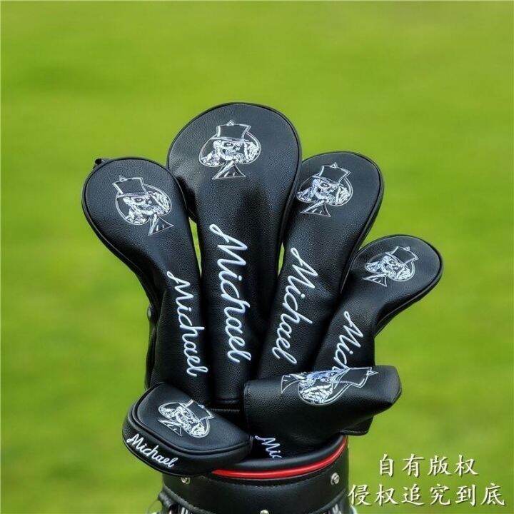 2023-michael-michael-skulls-golf-clubs-set-of-push-rod-head-wood-set-ball-head-protective-cap-set