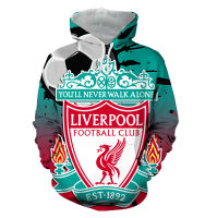 Liverpool Fashionable 3D Printed Hoodie Unisex