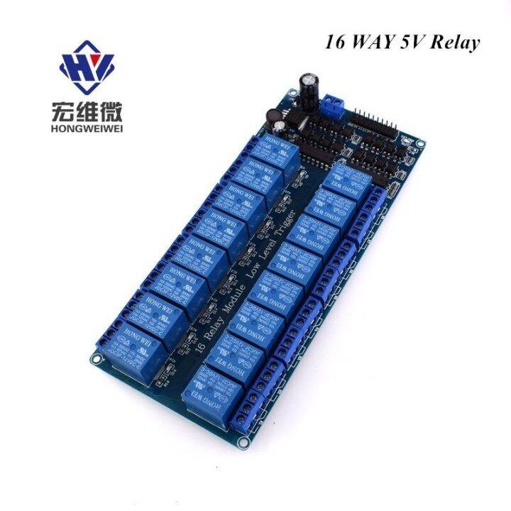 โมดูลรีเลย์16ช่องสัญญาณ5v-12v-16ช่องบอร์ดขยายสำหรับเครื่องพิมพ์-w-ตัวเชื่อมออปติคอลควบคุมรีเลย์-wifi-เอาต์พุตโมดูลรีเลย์พุท16ทางสำหรับ-arduino-5ชิ้น