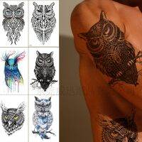 【YF】 Waterproof Temporary Tattoo Owl Sticker Animal  fake tattoo for woman body makeup waterproof