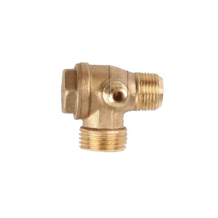 c63b-3-port-brass-male-threaded-check-valve-connector-tool-for-air-compressor-prevent