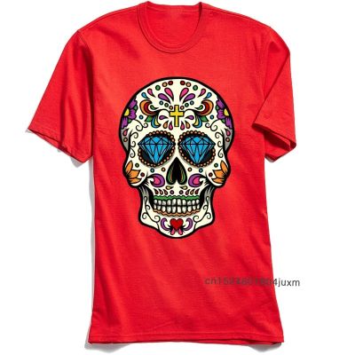 Mexican Skull T-shirt New Design Men T Shirt O Neck Short Sleeve All Cotton Tops TShirt Custom Tee-Shirt Top Quality Red Tees