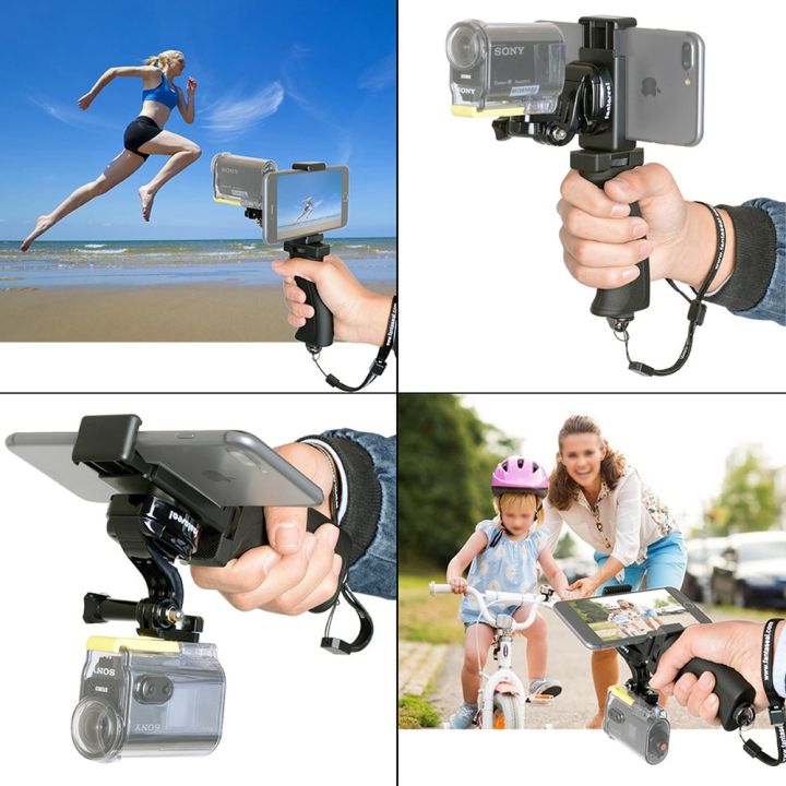 fantaseal-คลิปติดมือจับกล้องแอคชั่นแคมเมราสำหรับ-sony-as200v-as300r-fd-x3000r-sjcam-ที่ยึดกันโคลง360เกียร์