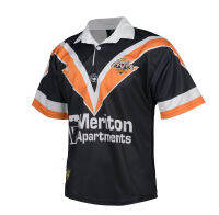 1998 Wests Tigers เสื้อย้อนยุครักบี้ย์กีฬา S-5XL