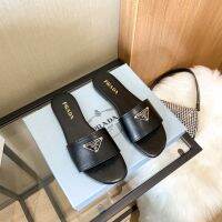 TOP☆【With Box】Originalˉprada Flat Sandals For Women High Quality New Fashion Women Slippers