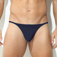 Mens Sexy Solid Super Elasticity Soft Slim Side Panties Soft Low Rise ที่มองไม่เห็น T-Back Underpants Hot Lingerie