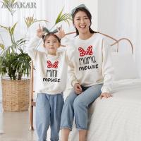 Cartoon Sweatshirts Mother Daughter Mommy and Me Clothes Autumn Family Matching Outfits Look Mom Baby Kid Boys Girls Woman Tops