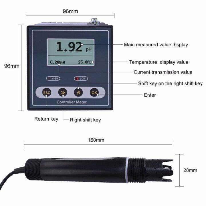 free-shipping-ออนไลน์อุตสาหกรรม-ph-ควบคุม-orp-meter-ดิจิตอล0-02ph-1mv-บนล่างจำกัดควบคุมปลุก-ph-ทดสอบสำหรับน้ำเสีย