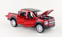 ทางวิบากรถกระบะ F-150ฟอร์ด1/32 Paduan Mobil Mainan Die Cast Simulasi Suara Cahaya Menarik Kembali Off-Road