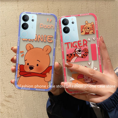 Phone Case เคส VIVOV29 5G VIVO V29e V29 Pro 5G อินเทรนด์น่ารักการ์ตูนหมีสีชมพูเคสซิลิโคนนิ่ม2023