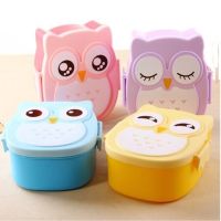 Portable Owl Lunch Box Plastic Childrens Lunch Box Food Container Carton Tableware Bento Box Kawaii