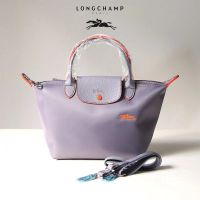 [LONGCHAMP Paris]  New leather nylon embroidered horse diagonal cross Bag Tote hand bags bzn