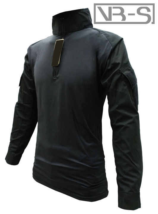 เสื้อคอมแบทเชิ้ต-แขนยาว-ผ้ากันลมดำ-combat-combat-shirt-combat-tactical-shirt-battle-shirt-เสื้อ-combat-shirt-คอมแบทเชิ้ต-สีดำ-เสื้อเชิ้ต-ทหารพราน